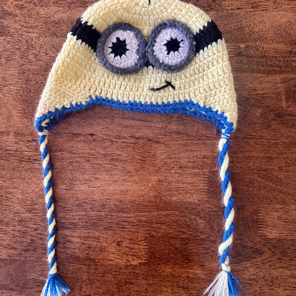 Handmade Minions/Despicable Me Toboggan/Beanie for Toddler/Small Child
